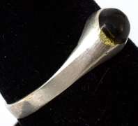 Sterling Silver Black Stone Ring