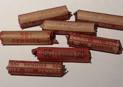 40 Assorted Lincoln Circulated Rolls 1930- 1950 Era P & D