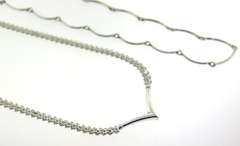 Lot of 2 Sterling Silver Necklaces