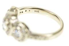 14K White Gold 1.00 Ctw Round Diamond Halo Effy Engagement Ring