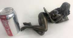Reclining Girl Art Deco bronze Sculpture