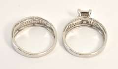 Sweet White Gold & Diamond Ring Set