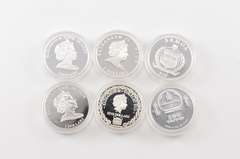 Cook Islands/Niue/Tokelau/Samoa/Mongolia Wildlife Silver PF 6 Coin Set