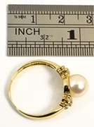 Tasteful Pearl and Diamond Ring