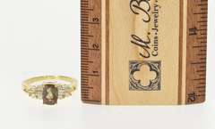 14K Yellow Gold Color Change Garnet Diamond Engagement Ring