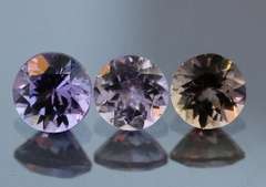 Rare! 1.63ct unheated set of Tanzanite with pink tints