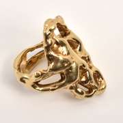Outstanding Free Form Gold Ring