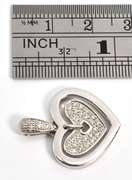 Cute Heart in Heart Pendant in 18K White Gold