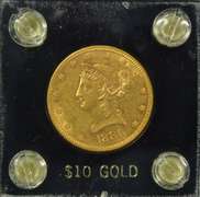 Lovely BU 1886-S $10 Liberty Gold Piece. Custom holder
