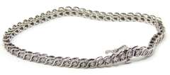 Fabulous S Link Diamond Bracelet in 925