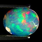 Fully faceted 1.33ct high fire floral block pattern Opal