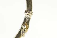 14K White Gold 0.82 Ctw Diamond Channel Oval Bangle Bracelet