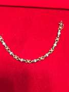 14K WHITE AND YELLOW GOLD DIAMOND BRACELET