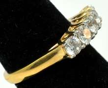 Sterling Silver Vermeil CZ Ring