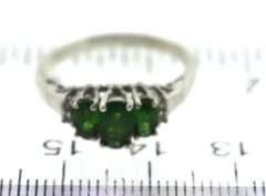 Sterling Silver Opal And Pink Saphires Ring