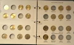 Estate Lot of Dollar Coins in Books & Holders