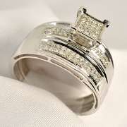 Sweet White Gold & Diamond Ring Set