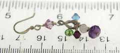 Sterling Silver Multi Gemstone Dangle Earrings