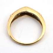 Channel Set Baguette Diamond V Ring