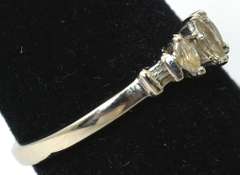 Endearing 3-Stone Marquise Diamond Ring in White Gold