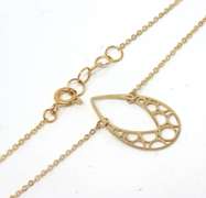 Stunning 18kt Zoughaib Open Teardrop Necklace
