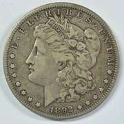 Sharp scarce 1892-S Morgan Silver Dollar. Key date