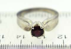 Sterling Silver Red Spinel Ring