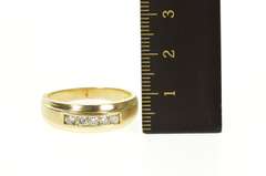 14K Yellow Gold 0.40 Ctw Men's Classic Diamond Wedding Band Ring