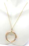 Gorgeous Textured Open Circle Necklace