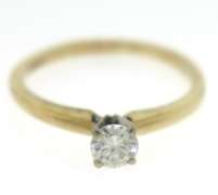Handsome Round Brilliant Cut Solitaire Ring