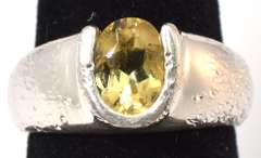 Sterling Silver Lemon Quartz Ring
