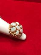 14K YELLOW GOLD LADIES OPAL RING