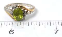 Vintage Sterling Silver Peridot Ring
