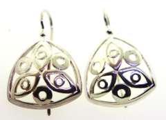 Sterling Silver Heart Drop Earrings