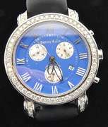 BENNY & CO MEN'S DIAMOND BEZEL WATCH , 5.00 CARATS OF DIAMONDS.