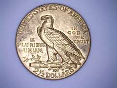 1913 About  Near Unc US Indian $2 1/2 Gold Quarter Eagle
