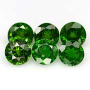 Rich forest green 3.22ct Chrome Diopside set