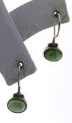 Sterling Silver Green Tourmaline Drop Earrings