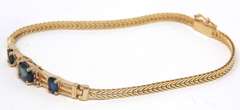 Charming Blue Sapphire & Diamond Accent Bracelet