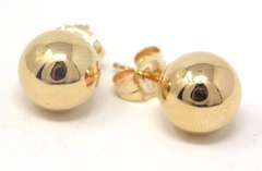 Yellow Gold 6mm Ball Stud Earrings