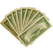 10 Various Red Seal $ 5 US Notes
