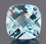 Glittering 3.97ct sky blue checker cut Topaz