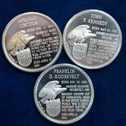 Lot Of Sterling Silver President Medals