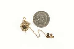 14K Yellow Gold Delta Theta Sigma Agricultural Lapel Chain Pin/Brooch
