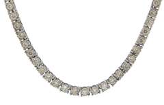 Impressive White Gold 8cts Diamond Tennis Necklace