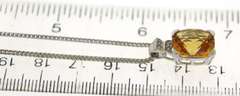 Fabulous 14kt WG Oval Cut Citrine and Diamond Necklace