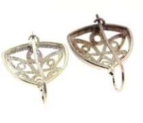 Sterling Silver Heart Drop Earrings