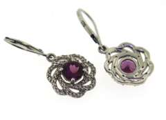 Sterling Silver Gemstone Dangle Earrings