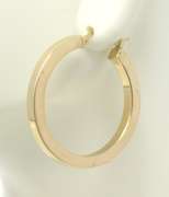 Popular Round Squared Hoop Earrings