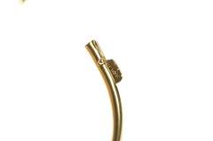 14K Yellow Gold Sapphire Diamond Inset Oval Statement Bangle Bracelet